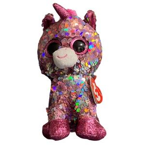 MWMT Ty FLIPPABLES Sparkle Unicorn Beanie Boos